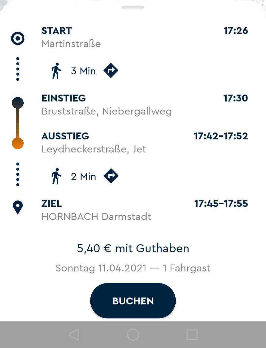 Heinerliner Buchung no map